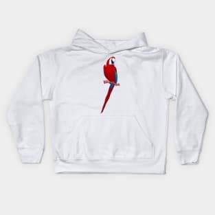 Red-and-green macaw Kids Hoodie